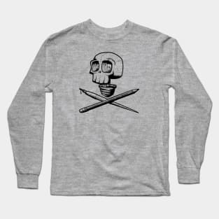 Creative skull idea - Black Long Sleeve T-Shirt